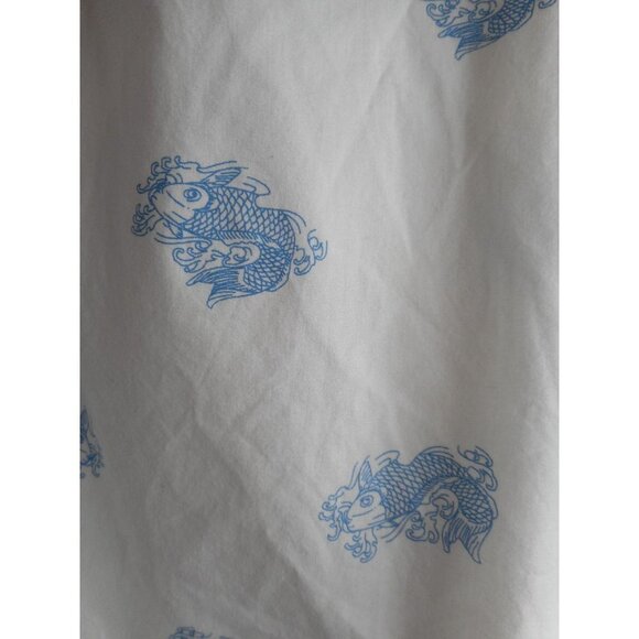 Fish motif Burnside Shirt short sleeve Button Up - Picture 3 of 5